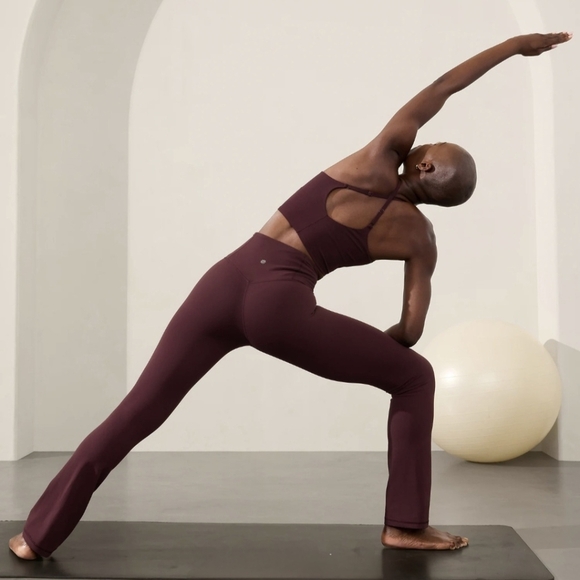 Athleta Pants - New Athleta Elation Straight Leg Pant Spiced Cabernet Small